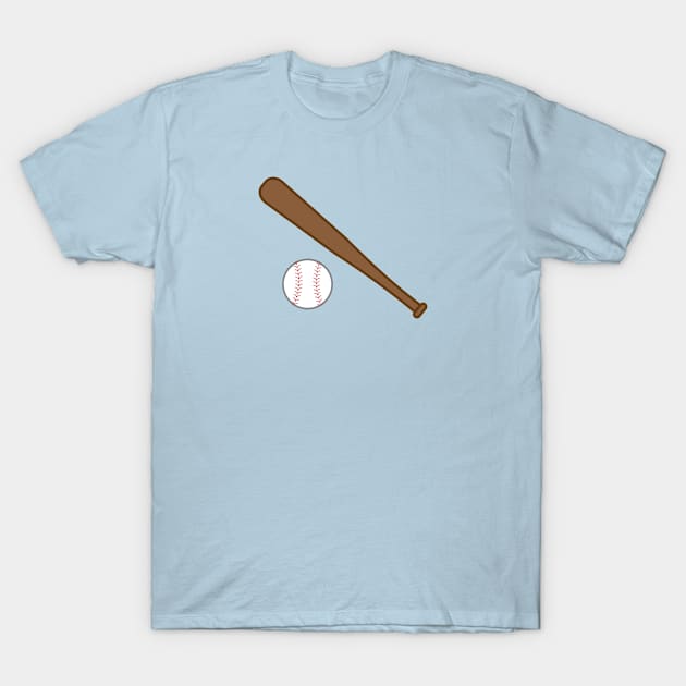 Blue Baseball and Ball T-Shirt by College Mascot Designs